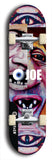 Skateboard deck: Limited edition, North American maple skateboard deck designed by underground artist BellyRash - available widths 7.5 to 8.5 inches in both mellow concave and steep concave shapes. Artwork: EYEBALL JOE logo brand popsicle-shaped deck 