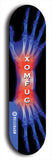 Skateboard deck: Limited edition, North American maple skateboard deck designed by underground artist BellyRash - available widths 7.5 to 8.5 inches in both mellow concave and steep concave shapes. Artwork: XOMFUG logo brand popsicle-shaped deck