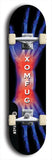 Skateboard deck: Limited edition, North American maple skateboard deck designed by underground artist BellyRash - available widths 7.5 to 8.5 inches in both mellow concave and steep concave shapes. Artwork: XOMFUG logo brand popsicle-shaped deck