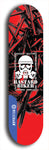 Skateboard deck: Limited edition, North American maple skateboard deck designed by underground artist BellyRash - available widths 7.5 to 8.5 inches in both mellow concave and steep concave shapes. Artwork: BASTARD BIKER logo brand popsicle-shaped deck with mechanical design in background