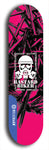 Skateboard deck: Limited edition, North American maple skateboard deck designed by underground artist BellyRash - available widths 7.5 to 8.5 inches in both mellow concave and steep concave shapes. Artwork: BASTARD BIKER logo brand popsicle-shaped deck with mechanical design in background