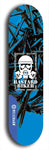 Skateboard deck: Limited edition, North American maple skateboard deck designed by underground artist BellyRash - available widths 7.5 to 8.5 inches in both mellow concave and steep concave shapes. Artwork: BASTARD BIKER logo brand popsicle-shaped deck with mechanical design in background