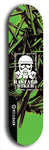 Skateboard deck: Limited edition, North American maple skateboard deck designed by underground artist BellyRash - available widths 7.5 to 8.5 inches in both mellow concave and steep concave shapes. Artwork: BASTARD BIKER logo brand popsicle-shaped deck with mechanical design in background