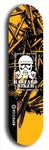 Skateboard deck: Limited edition, North American maple skateboard deck designed by underground artist BellyRash - available widths 7.5 to 8.5 inches in both mellow concave and steep concave shapes. Artwork: BASTARD BIKER logo brand popsicle-shaped deck with mechanical design in background