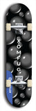 Skateboard deck: Limited edition, North American maple skateboard deck designed by underground artist BellyRash - available widths 7.5 to 8.5 inches in both mellow concave and steep concave shapes. Artwork: XOMFUG logo brand popsicle-shaped deck