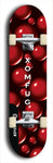 Skateboard deck: Limited edition, North American maple skateboard deck designed by underground artist BellyRash - available widths 7.5 to 8.5 inches in both mellow concave and steep concave shapes. Artwork: XOMFUG logo brand popsicle-shaped deck