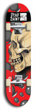 Skateboard deck: Limited edition, North American maple skateboard deck designed by underground artist BellyRash - available widths 7.5 to 8.5 inches in both mellow concave and steep concave shapes. Artwork: DEAD SAINT logo brand popsicle-shaped deck 