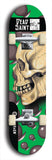 Skateboard deck: Limited edition, North American maple skateboard deck designed by underground artist BellyRash - available widths 7.5 to 8.5 inches in both mellow concave and steep concave shapes. Artwork: DEAD SAINT logo brand popsicle-shaped deck 