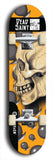 Skateboard deck: Limited edition, North American maple skateboard deck designed by underground artist BellyRash - available widths 7.5 to 8.5 inches in both mellow concave and steep concave shapes. Artwork: DEAD SAINT logo brand popsicle-shaped deck 