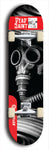 Skateboard deck: Limited edition, North American maple skateboard deck designed by underground artist BellyRash - available widths 7.5 to 8.5 inches in both mellow concave and steep concave shapes. Artwork: DEAD SAINT logo brand popsicle-shaped deck 