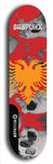 Skateboard deck: Limited edition, North American maple skateboard deck designed by underground artist BellyRash - available widths 7.5 to 8.5 inches in both mellow concave and steep concave shapes. Artwork: SK8PUNX logo brand popsicle-shaped deck