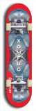 Skateboard deck: Limited edition, North American maple skateboard deck designed by underground artist BellyRash - available widths 7.5 to 8.5 inches in both mellow concave and steep concave shapes. Artwork: XOMFUG logo brand popsicle-shaped deck