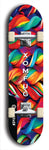 Skateboard deck: Limited edition, North American maple skateboard deck designed by underground artist BellyRash - available widths 7.5 to 8.5 inches in both mellow concave and steep concave shapes. Artwork: XOMFUG logo brand popsicle-shaped deck