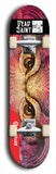 Skateboard deck: Limited edition, North American maple skateboard deck designed by underground artist BellyRash - available widths 7.5 to 8.5 inches in both mellow concave and steep concave shapes. Artwork: DEAD SAINT logo brand popsicle-shaped deck 