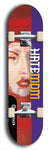 Skateboard deck: Limited edition, North American maple skateboard deck designed by underground artist BellyRash - available widths 7.5 to 8.5 inches in both mellow concave and steep concave shapes. Artwork: HATEMOM logo brand popsicle-shaped deck with varied backgrounds