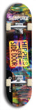 Skateboard deck: Limited edition, North American maple skateboard deck designed by underground artist BellyRash - available widths 7.5 to 8.5 inches in both mellow concave and steep concave shapes. Artwork: SK8PUNX logo brand popsicle-shaped deck