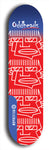 Skateboard deck: Limited edition, North American maple skateboard deck designed by underground artist BellyRash -- available in widths 7.5 to 8.5 inches in both mellow concave and steep concave shapes. Artwork: Oddheads brand popsicle-shaped skateboard deck with cartoon head on dark background. 