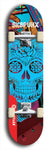 Skateboard deck: Limited edition, North American maple skateboard deck designed by underground artist BellyRash - available widths 7.5 to 8.5 inches in both mellow concave and steep concave shapes. Artwork: SK8PUNX logo brand popsicle-shaped deck