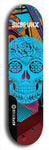 Skateboard deck: Limited edition, North American maple skateboard deck designed by underground artist BellyRash - available widths 7.5 to 8.5 inches in both mellow concave and steep concave shapes. Artwork: SK8PUNX logo brand popsicle-shaped deck