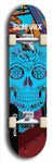 Skateboard deck: Limited edition, North American maple skateboard deck designed by underground artist BellyRash - available widths 7.5 to 8.5 inches in both mellow concave and steep concave shapes. Artwork: SK8PUNX logo brand popsicle-shaped deck