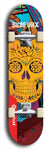 Skateboard deck: Limited edition, North American maple skateboard deck designed by underground artist BellyRash - available widths 7.5 to 8.5 inches in both mellow concave and steep concave shapes. Artwork: SK8PUNX logo brand popsicle-shaped deck