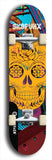 Skateboard deck: Limited edition, North American maple skateboard deck designed by underground artist BellyRash - available widths 7.5 to 8.5 inches in both mellow concave and steep concave shapes. Artwork: SK8PUNX logo brand popsicle-shaped deck