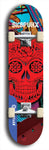 Skateboard deck: Limited edition, North American maple skateboard deck designed by underground artist BellyRash - available widths 7.5 to 8.5 inches in both mellow concave and steep concave shapes. Artwork: SK8PUNX logo brand popsicle-shaped deck