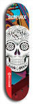 Skateboard deck: Limited edition, North American maple skateboard deck designed by underground artist BellyRash - available widths 7.5 to 8.5 inches in both mellow concave and steep concave shapes. Artwork: SK8PUNX logo brand popsicle-shaped deck