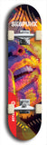 Skateboard deck: Limited edition, North American maple skateboard deck designed by underground artist BellyRash - available widths 7.5 to 8.5 inches in both mellow concave and steep concave shapes. Artwork: SK8PUNX logo brand popsicle-shaped deck