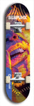 Skateboard deck: Limited edition, North American maple skateboard deck designed by underground artist BellyRash - available widths 7.5 to 8.5 inches in both mellow concave and steep concave shapes. Artwork: SK8PUNX logo brand popsicle-shaped deck