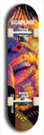 Skateboard deck: Limited edition, North American maple skateboard deck designed by underground artist BellyRash - available widths 7.5 to 8.5 inches in both mellow concave and steep concave shapes. Artwork: SK8PUNX logo brand popsicle-shaped deck