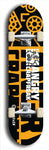 Skateboard deck: Limited edition, North American maple skateboard deck designed by underground artist BellyRash - available widths 7.5 to 8.5 inches in both mellow concave and steep concave shapes. Artwork: ANGRY CRAPFREAK brand popsicle-shaped with a multi-colored patterned background with large ANGRY CRAPFREAK logo