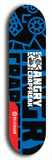 Skateboard deck: Limited edition, North American maple skateboard deck designed by underground artist BellyRash - available widths 7.5 to 8.5 inches in both mellow concave and steep concave shapes. Artwork: ANGRY CRAPFREAK brand popsicle-shaped with a multi-colored patterned background with large ANGRY CRAPFREAK logo