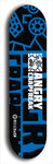 Skateboard deck: Limited edition, North American maple skateboard deck designed by underground artist BellyRash - available widths 7.5 to 8.5 inches in both mellow concave and steep concave shapes. Artwork: ANGRY CRAPFREAK brand popsicle-shaped with a multi-colored patterned background with large ANGRY CRAPFREAK logo