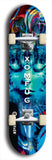 Skateboard deck: Limited edition, North American maple skateboard deck designed by underground artist BellyRash - available widths 7.5 to 8.5 inches in both mellow concave and steep concave shapes. Artwork: XOMFUG logo brand popsicle-shaped deck