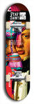 Skateboard deck: Limited edition, North American maple skateboard deck designed by underground artist BellyRash - available widths 7.5 to 8.5 inches in both mellow concave and steep concave shapes. Artwork: DEAD SAINT logo brand popsicle-shaped deck 