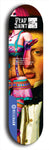 Skateboard deck: Limited edition, North American maple skateboard deck designed by underground artist BellyRash - available widths 7.5 to 8.5 inches in both mellow concave and steep concave shapes. Artwork: DEAD SAINT logo brand popsicle-shaped deck 