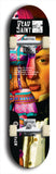 Skateboard deck: Limited edition, North American maple skateboard deck designed by underground artist BellyRash - available widths 7.5 to 8.5 inches in both mellow concave and steep concave shapes. Artwork: DEAD SAINT logo brand popsicle-shaped deck 