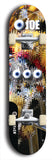 Skateboard deck: Limited edition, North American maple skateboard deck designed by underground artist BellyRash - available widths 7.5 to 8.5 inches in both mellow concave and steep concave shapes. Artwork: EYEBALL JOE logo brand popsicle-shaped deck 