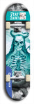 Skateboard deck: Limited edition, North American maple skateboard deck designed by underground artist BellyRash - available widths 7.5 to 8.5 inches in both mellow concave and steep concave shapes. Artwork: DEAD SAINT logo brand popsicle-shaped deck 