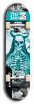 Skateboard deck: Limited edition, North American maple skateboard deck designed by underground artist BellyRash - available widths 7.5 to 8.5 inches in both mellow concave and steep concave shapes. Artwork: DEAD SAINT logo brand popsicle-shaped deck 