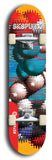 Skateboard deck: Limited edition, North American maple skateboard deck designed by underground artist BellyRash - available widths 7.5 to 8.5 inches in both mellow concave and steep concave shapes. Artwork: SK8PUNX logo brand popsicle-shaped deck