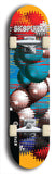 Skateboard deck: Limited edition, North American maple skateboard deck designed by underground artist BellyRash - available widths 7.5 to 8.5 inches in both mellow concave and steep concave shapes. Artwork: SK8PUNX logo brand popsicle-shaped deck