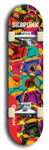 Skateboard deck: Limited edition, North American maple skateboard deck designed by underground artist BellyRash - available widths 7.5 to 8.5 inches in both mellow concave and steep concave shapes. Artwork: SK8PUNX logo brand popsicle-shaped deck