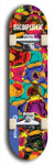 Skateboard deck: Limited edition, North American maple skateboard deck designed by underground artist BellyRash - available widths 7.5 to 8.5 inches in both mellow concave and steep concave shapes. Artwork: SK8PUNX logo brand popsicle-shaped deck