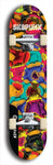 Skateboard deck: Limited edition, North American maple skateboard deck designed by underground artist BellyRash - available widths 7.5 to 8.5 inches in both mellow concave and steep concave shapes. Artwork: SK8PUNX logo brand popsicle-shaped deck