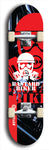 Skateboard deck: Limited edition, North American maple skateboard deck designed by underground artist BellyRash - available widths 7.5 to 8.5 inches in both mellow concave and steep concave shapes. Artwork: BASTARD BIKER logo brand popsicle-shaped deck with mechanical design in background