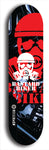 Skateboard deck: Limited edition, North American maple skateboard deck designed by underground artist BellyRash - available widths 7.5 to 8.5 inches in both mellow concave and steep concave shapes. Artwork: BASTARD BIKER logo brand popsicle-shaped deck with mechanical design in background