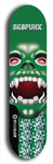 Skateboard deck: Limited edition, North American maple skateboard deck designed by underground artist BellyRash - available widths 7.5 to 8.5 inches in both mellow concave and steep concave shapes. Artwork: SK8PUNX logo brand popsicle-shaped deck