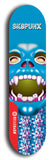 Skateboard deck: Limited edition, North American maple skateboard deck designed by underground artist BellyRash - available widths 7.5 to 8.5 inches in both mellow concave and steep concave shapes. Artwork: SK8PUNX logo brand popsicle-shaped deck